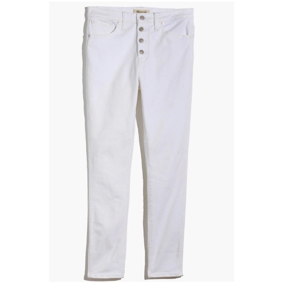 NEW MADEWELL WHITE HIGH-WAISTED SKINNY JEANS - Picture 7 of 8